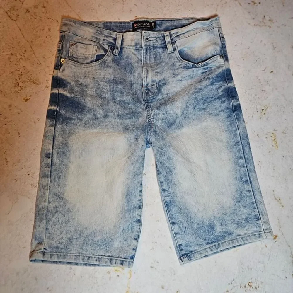 Southpole Boys Denim Shorts | Size 18 | Acid Wash Jean Shorts